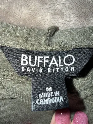 Buffalo David Bitton Women's Olive Green Super Soft Pullover Hoodie thumbnail 2