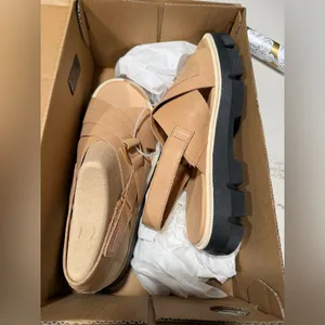NEW Full Grain Leather Sorel Rein Cb Crisscross Sandal 9.5 $120 thumbnail 4