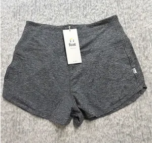Feat FlowTech‎ Roam Short Heather Charcoal Gray Activewear Lounge Womens Small thumbnail 1