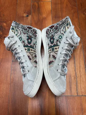 P448 Lila High Top Tapestry / Embroidered Sneakers 38 thumbnail 6