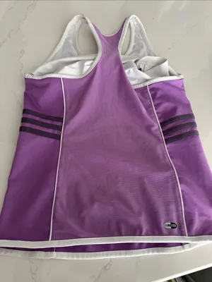 Adidas Clima cool two tone purple racer back tank size medium thumbnail 3