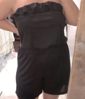 Ashley Stewart size 1X black strapless romper thumbnail 1