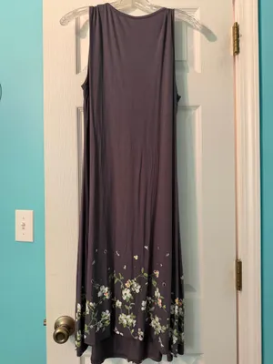Amazon Grey Dress with Flowers thumbnail 2