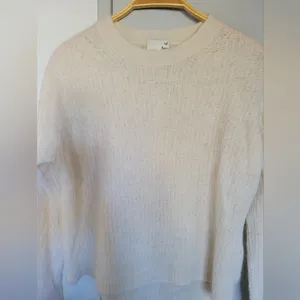 Aritzia Wilfred Alpaca & Wool Cozy Cream Sweater Size L thumbnail 12