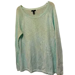 Gap Sweater Women's Large Mint Green Summer Lightweight Raglan sleeve Cotton thumbnail 2
