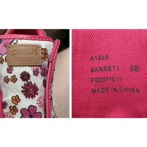 Y2K Floral Coach Barrett Canvas Sneakers Pink White Lace Up Shoes Women's 8B thumbnail 7