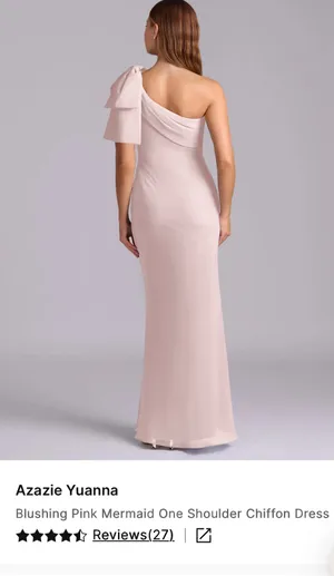 Azazie Blush Bridesmaid Dress thumbnail 2