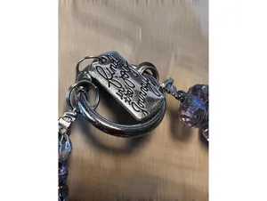 Phone Wrist Strap with Faceted Purple Beads thumbnail 2