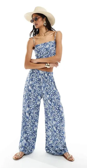 Abercrombie & Fitch Palazzo Oversized Flowy Wide Leg Pants thumbnail 1
