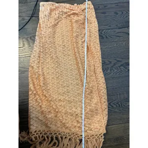 Ramy Brook Gaia Metallic Faux Wrap Maxi Skirt Coverup Size S retail $245 thumbnail 6