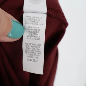Offline by Aerie Leggings Womens Medium Maroon Stratch Knit High Rise Skinny Leg thumbnail 4