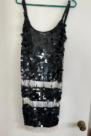 20s Style Flapper dress Black thumbnail 1