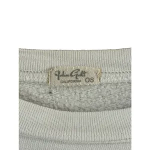 Brandy Melville John Galt White Rainbow Stripe Sweatshirt OS thumbnail 2