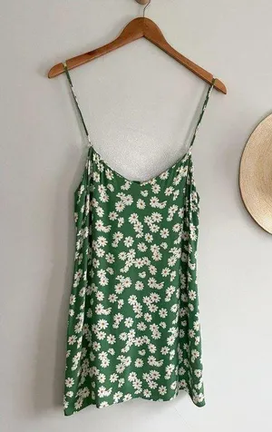Reformation | Seville Dress in Daisy | Green White | Sz S thumbnail 3