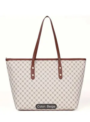 New women large tote with zipper thumbnail 3
