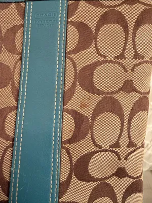 Coach Brown and Blue Crossbody Bag thumbnail 4