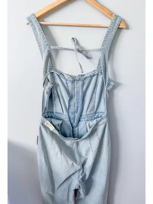 Free People We the Free CRVY 2nd Ave One Piece Denim Jumpsuit thumbnail 9