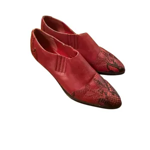 Arpeggios Women’s red leather snakeskin ankle booties Sz 6.5‎ thumbnail 2