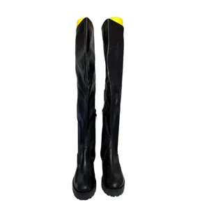 Seychelles View from up here‎ Black Over the knee Platform Boots Goth Grunge 7.5 thumbnail 3