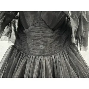 Sherri Hill 56068 Tiered Skirt Sheer Corset Dress Sz 2 Black NWOT thumbnail 6