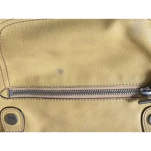 Fossil Yellow‎ Leather Shoulder Bag With Inner & Outer Zippers thumbnail 6