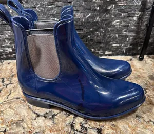 Ralph Lauren Pull on Rain Boot Blue Metallic Muck Boots Womens Sz 6 thumbnail 3