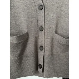 Banana Republic Wool Womens Taupe Brown V-Neck Button Front Pocket Cardigan thumbnail 5