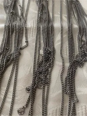 Wild Flower Silver Tone Long Statement Bib Necklace Fringe Festival Boho New NWT thumbnail 6