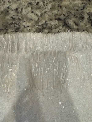 White beaded dress thumbnail 5
