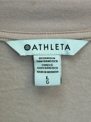 Athleta Purana V-Neck Wrap Sweatshirt Pink Size Large NWT $89 thumbnail 9
