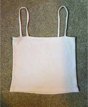 Brandy Melville Pink Tank Top Cropped Ribbed thumbnail 1