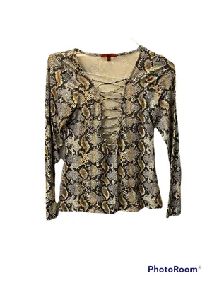 Buckle Snake Print Top thumbnail 3