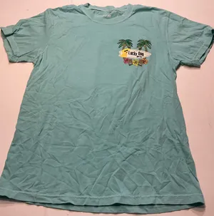 Lucky Dog Surf Co Sea Bright NJ Aqua Blue T Shirt Sz S thumbnail 1