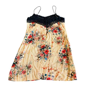 Zara Floral Print Slip Dress Lace Trim Spaghetti Strap Mini Size XS Women's thumbnail 9