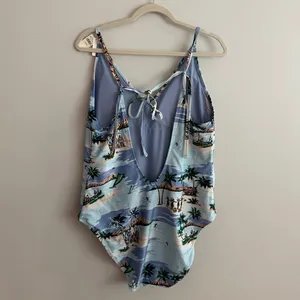 Aerie V One Piece Swimsuit Sunfade Teal NWT thumbnail 9