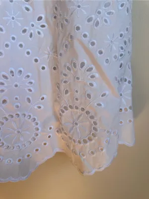 Hill House The Amal Skort White Eyelet Cotton Womens Large New With Tag thumbnail 3