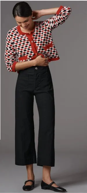 Maeve by Anthropologie Colette Wide-Leg Pants Size: 29 thumbnail 1