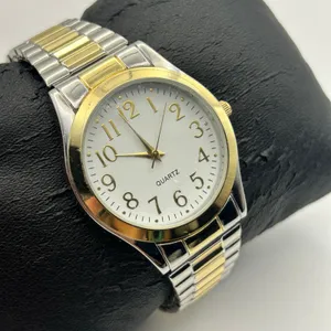 Accutime Watch Corp Two-tone St. Steel Classic Men’s Watch Working New Battery thumbnail 3