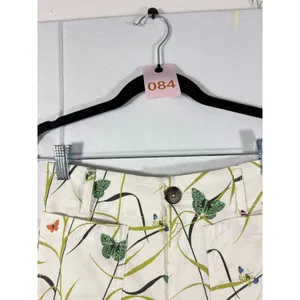 Anthropologie Maeve The Colette Butterfly Print Wide Leg Cropped Pants 25P thumbnail 8