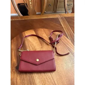 Stella & Max Red Leather Crossbody, Clutch, Wallet Purse Removable Strap thumbnail 6