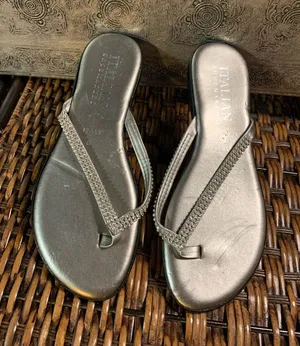 Italian Shoemakers Silver Rhinestone Sandals Size 8 thumbnail 1