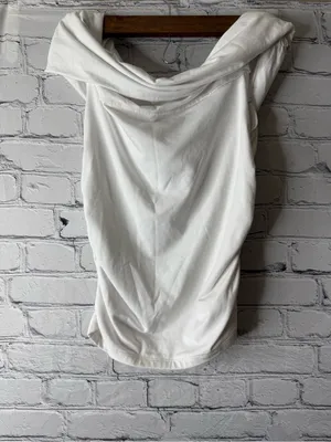 Abercrombie and fitch Women’s White Off-Shoulder Drape Top thumbnail 7