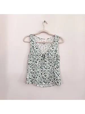 Reformation Miri Floral Tie Front V-Neck Top thumbnail 3