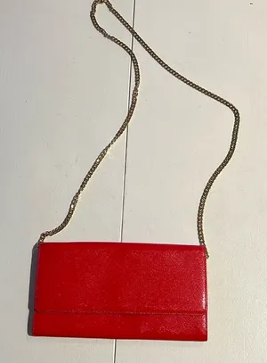 Nordstrom red Crossbody purse clutch thumbnail 1