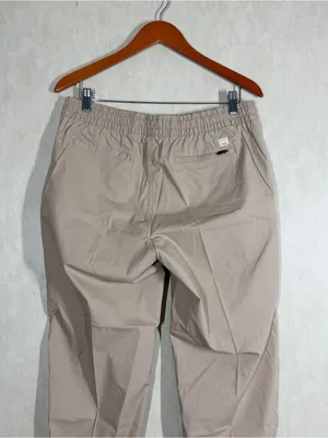Vuori Women’s Organic Cotton Vintage Ripstop Ankle Pants Drawstrings in Gravel L thumbnail 7