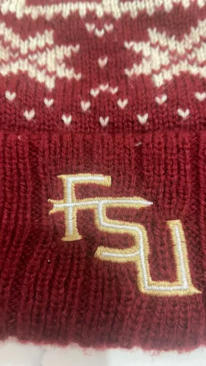 Top Of The World Florida State Seminoles FSU Noles Garnet Gold Knit Pom Beanie Hat thumbnail 3