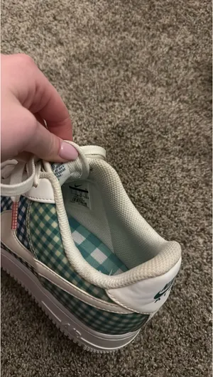 Nike Air Force 1 Gingham Pack Multicolor Sneakers Size 8 thumbnail 7