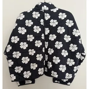 Free People Chloe Floral Quilted Jacket Night Blooms Women's Size Small thumbnail 2