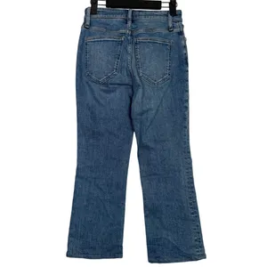 Madewell The Curvy Kick Out Flare Crop Mid Rise Jean Size 25 Oneida Wash Blue thumbnail 6