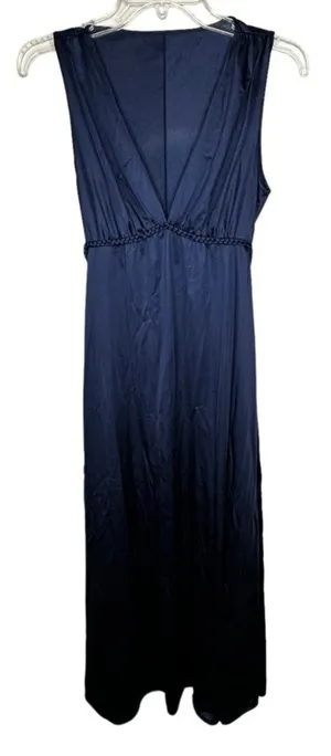 Vintage Vanity Fair Navy Long Nightgown‎ thumbnail 1